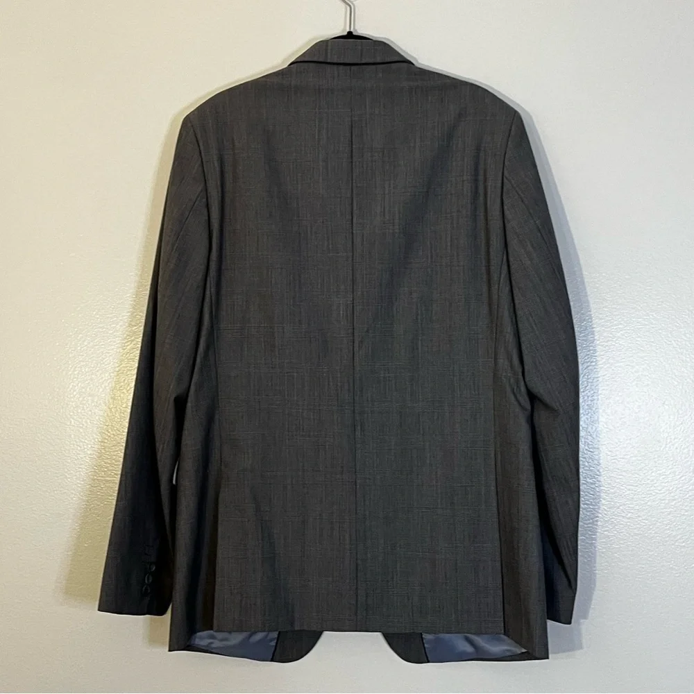 Banana Republic | Wool gray suit jacket/blazer Mens size 44L sport coat plaid